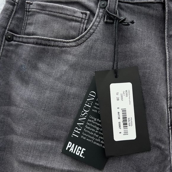 NEW PAIGE Federal TRANSCEND Slim Straight Leg Jeans Sz 28 30x33 NWT Walter 0062 - Picture 4 of 12